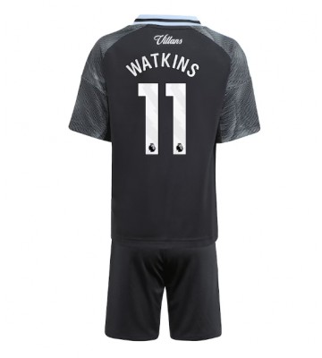 Aston Villa Ollie Watkins #11 Segunda Equipación Niños 2025-26 Manga Corta (+ Pantalones cortos)